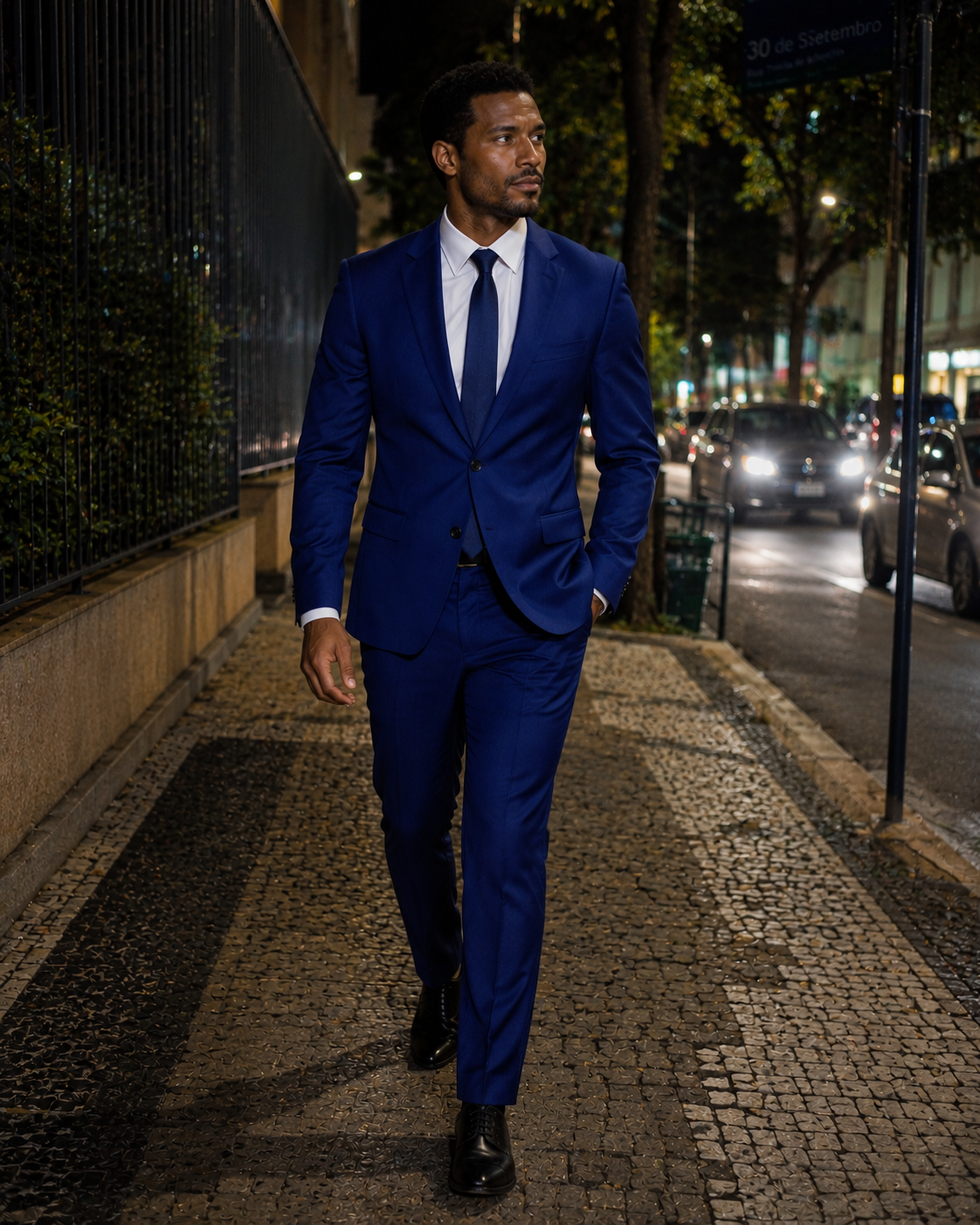 Homem usando traje passeio completo