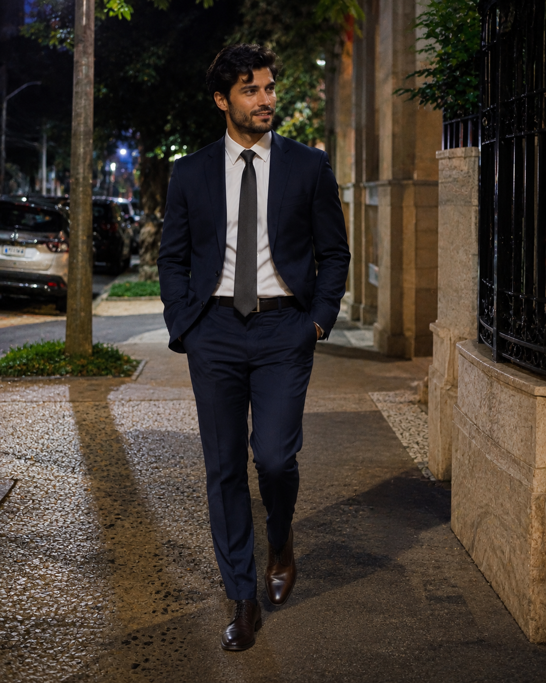 Homem usando traje passeio completo