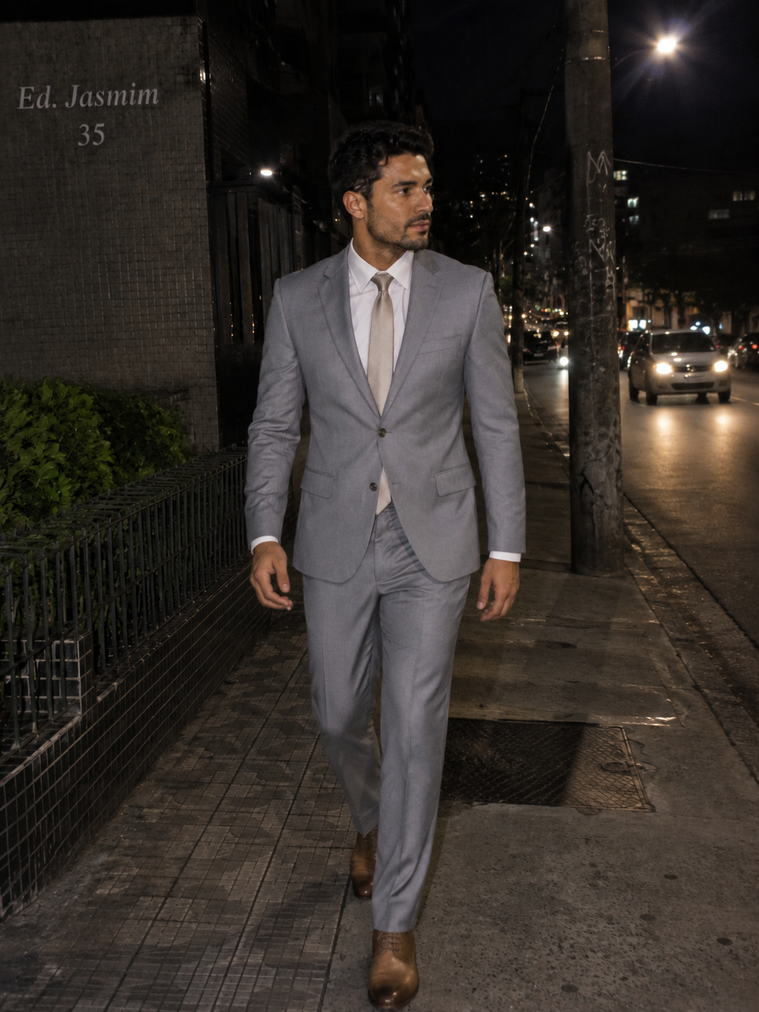 Homem usando traje passeio completo