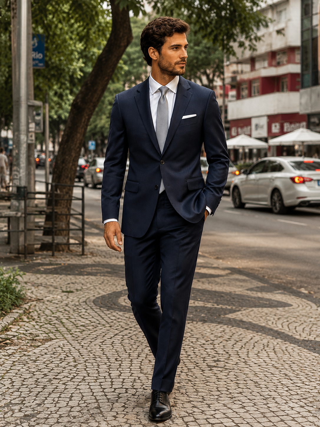 Homem usando traje passeio completo